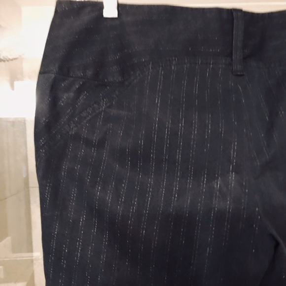 BILL TORNADE Paris Black w/ Silver Metallic Pinstriped High Waisted Side Zipper - Picture 12 of 16